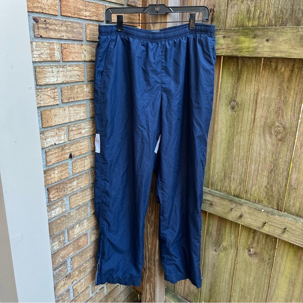 Vintage Nike Men's Deep Blue Athletic Track Pants Fleece Lined